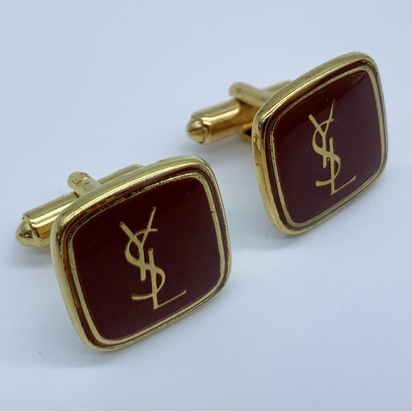 Yves Saint Laurent Other - Yves Saint Laurent Red and Gold Cufflinks